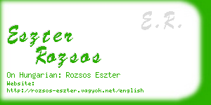 eszter rozsos business card